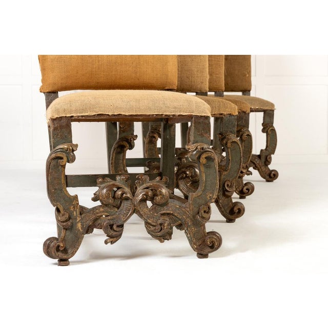 Italian Side Chairs, 17th Century, Set of 4 For Sale - Image 3 of 6
