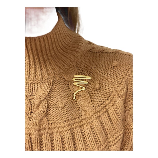 Paloma Picasso for Tiffany & Co. 18k Yellow Gold Zig Zag Scribble Brooch For Sale