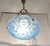 Blue Art Deco French Ceiling Lamp in Blue Glass with Brass Mounting, 1930s For Sale - Image 8 of 8