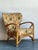 Mid-Century Modern Vintage 1950s Heywood Wakefield MCM Bent Rattan Lounge Chair - One Owner, Original Fabric For Sale - Image 3 of 5