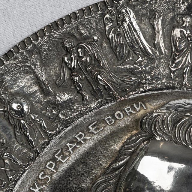 Mid 19th Century 19th Century Victorian Silver Plated Shakespeare Charger, Elkington, 1850s For Sale - Image 5 of 18