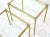 Mid-Century Modern Mid 20th Century Solid Brass Faux Bamboo Italian Mid Modern Nesting Tables - Set of 3 For Sale - Image 3 of 13