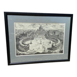 Mid 20th Century Campus Martius Etching After Giovanni Battista Piranesi For Sale