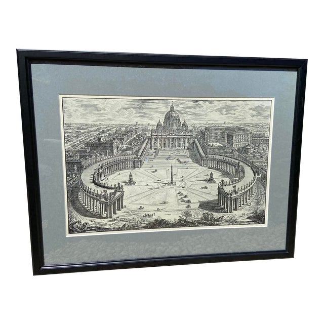 Mid 20th Century Campus Martius Etching After Giovanni Battista Piranesi For Sale