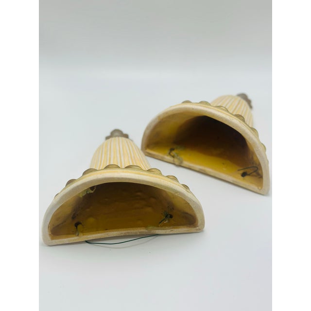Ceramic Wall Pockets, a Pair For Sale - Image 4 of 9