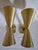A Pair of Original MCM Spun Anodized Aluminum Electric Atomic Style Wall Sconces. Takes regular bulbs.