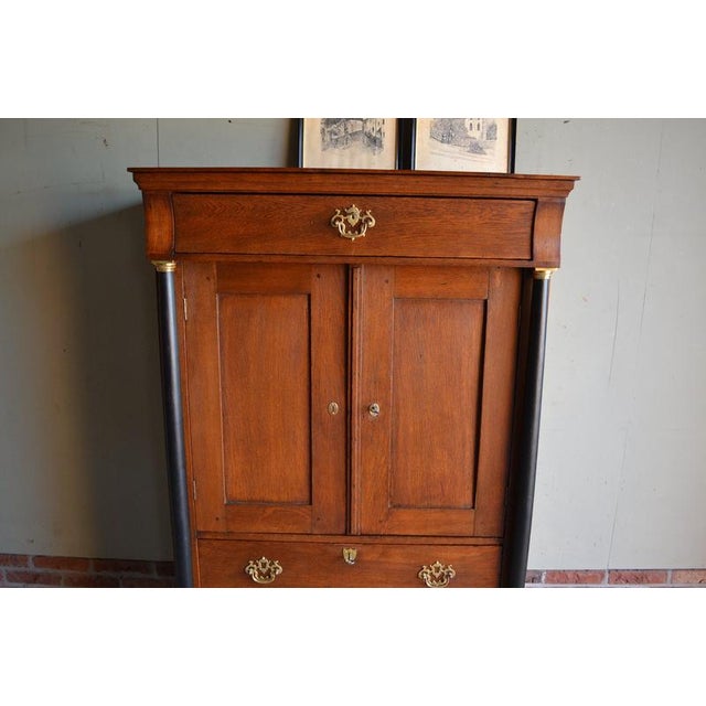 Traditional Antique Empire Oak Diaper Cabinet For Sale - Image 3 of 11