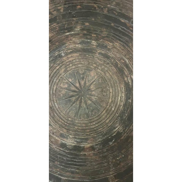 Burmese Etched Bronze 17th -18th Century Rain Drum For Sale In New York - Image 6 of 6