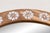 Brown Round Mother of Pearl Inlay Mirror For Sale - Image 8 of 9