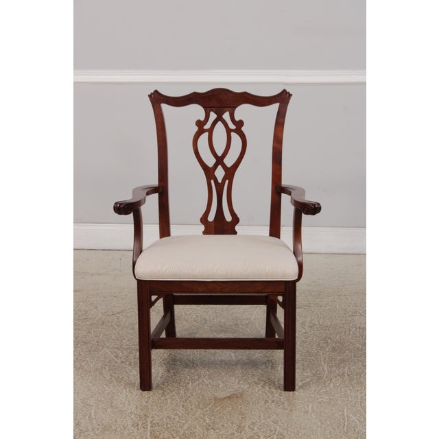 Chippendale Set of 10 Knob Creek Cherry Chippendale Dining Chairs For Sale - Image 3 of 18