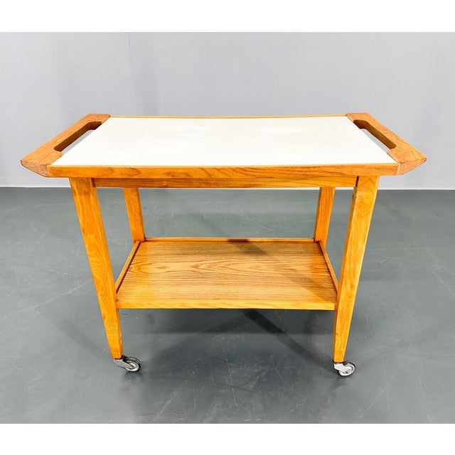 Vintage Wood and Plywood Serving Cart, 1970s For Sale - Image 9 of 12