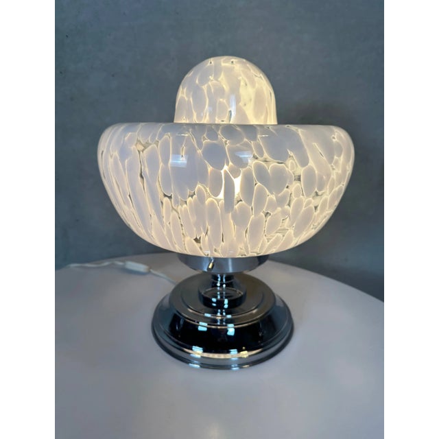 Murano Glass Table Lamp attributed to Mazzega, 1970s For Sale - Image 9 of 12