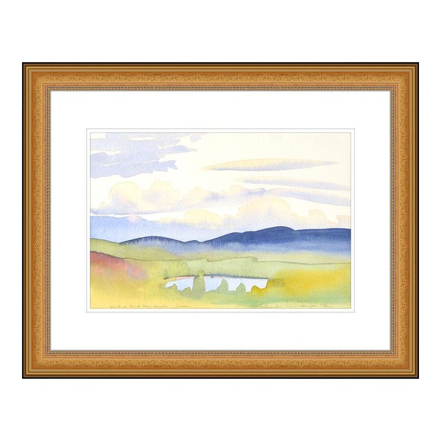 Late 20th Century Pond and Mount Megunticook, Susan Headley Van Campen For Sale