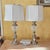Chrome Pair of Tall Chrome Crackle Glass Table Lamps – Vintage Hollywood Regency Glam 3-Way Lighting For Sale - Image 8 of 18