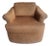 Vintage Sculptural Brown Ribbed Lounge Chair / Barrel Club Chair For Sale