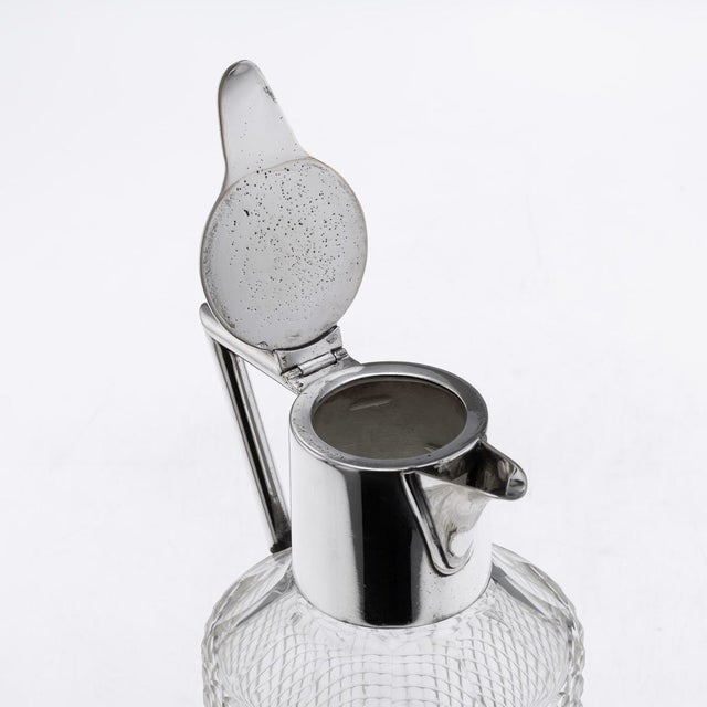 Antique German Silver Plated and Cut Glass Claret Jug from WMF, 1890s For Sale - Image 10 of 18