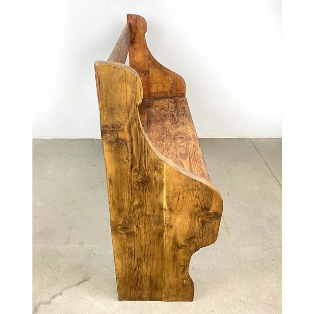 Rustic Vintage Swedish Chapel Bench For Sale - Image 3 of 7