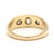 Modern British .50ctw Diamond Three Stone Band Ring, 18k Yellow Gold, Ring Size 5.25 For Sale - Image 3 of 7