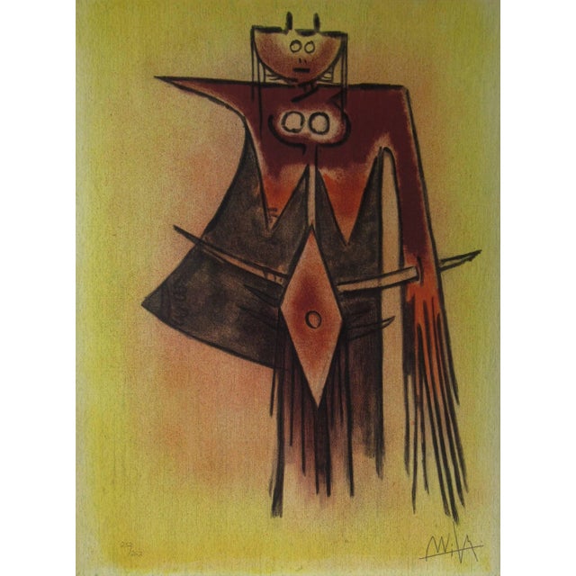 Wifredo Lam, Demoiselle Blasonee, from the suite Pleni Luna., 1974 For Sale