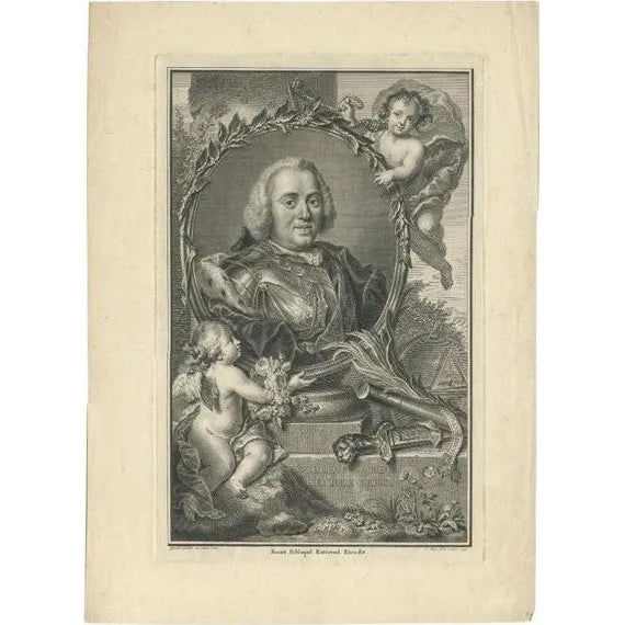 Antique Portrait of William Charles Henry Friso of Orange, 1750 For Sale