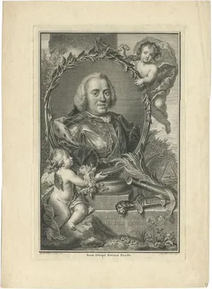Antique Portrait of William Charles Henry Friso of Orange, 1750