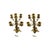 Gold Mid 20th Century Candelabra Pair Brass 4 Arms With Cherub Angel Figures Vintage French Decor For Sale - Image 8 of 9