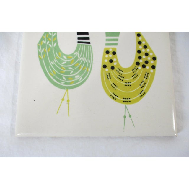 Mid-Century Modern Prototype Mid Century Bids Tile by Mosaic Tile Company For Sale - Image 3 of 6