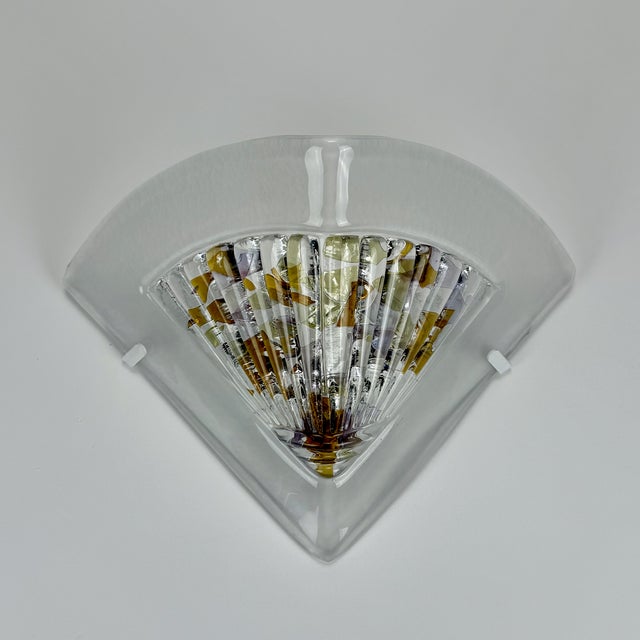 Vintage Italian Murano Glass Wall Lamps, 1980s, Set of 2 For Sale - Image 4 of 9