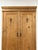 Antique European Pine Wardrobe Two Door Armoire Turned Feet, Natural Wood For Sale - Image 4 of 17