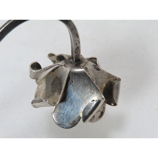 Silver Vintage Retro Arts & Crafts Hand Made Sterling Silver Candle Snuffer For Sale - Image 8 of 13