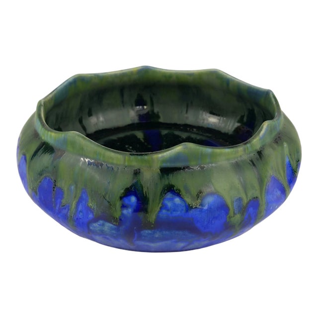 French Art Deco Ceramic Bowl by Gilbert Menetier, Signed For Sale