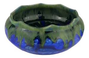 French Art Deco Ceramic Bowl by Gilbert Menetier, Signed