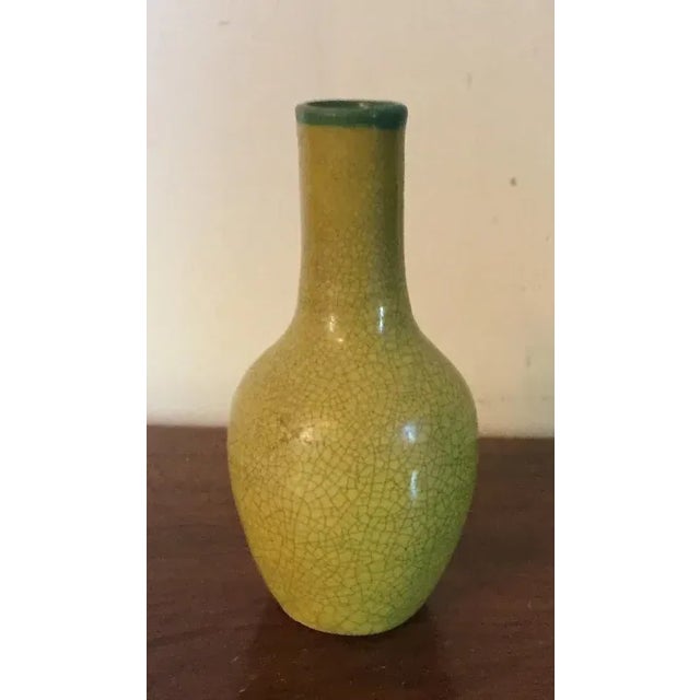 Ceramic 18th/19th Century Chinese Monochrome Yellow Crackle Glaze Vase For Sale - Image 7 of 10