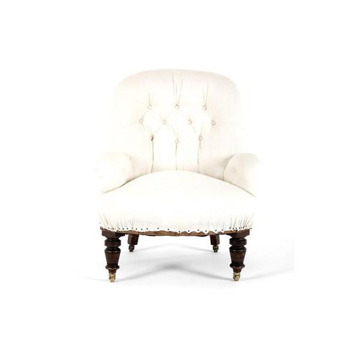 English Button Back Armchair For Sale - Image 13 of 13