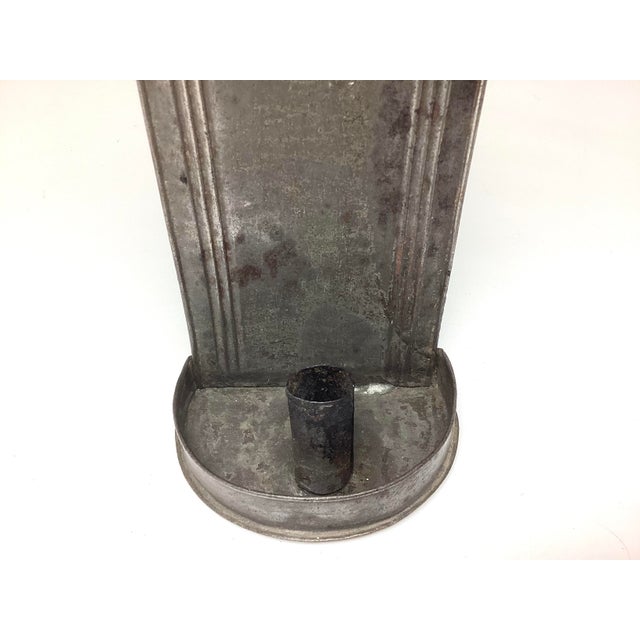 18th Century Punched Tin Wall Sconce For Sale - Image 4 of 6