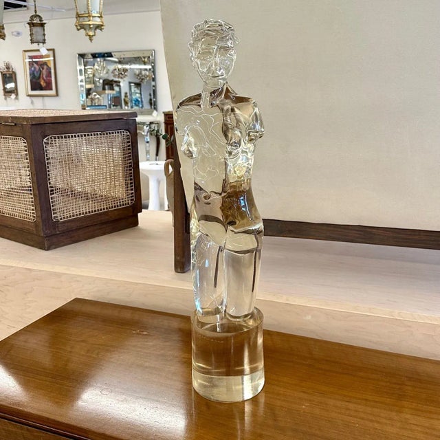 'Venus De Milo' Nude Murano Glass Sculpture / Statue, Italian Mid-Century Modern For Sale - Image 4 of 13
