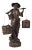 Late 19th Century Tall Antique Decorative Chinese Bronze Water Carrier Statue For Sale