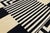 Modern Navajo-Style Hand-Knotted Wool Rug – Black & Cream Graphic Geometric For Sale - Image 12 of 12