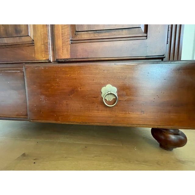 Brown 1990s Ethan Allen Entertainment/Media Cabinet Armoire From the British Classics Collection For Sale - Image 8 of 18