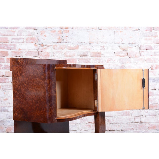 Art Deco Bedside Tables in Beech, 1920s, Set of 2 For Sale - Image 16 of 18