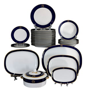 Vintage Swiss Dinner Service, 1970s, Set of 31