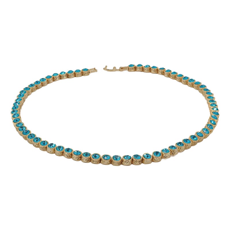 Aquamarine Tennis Mystic Necklace