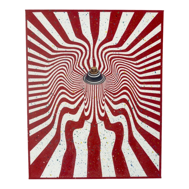 Spray Paint Embellished Spray Can Screen Print For Sale