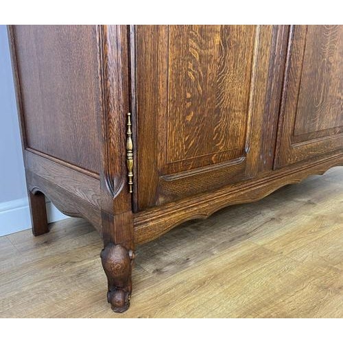 Vintage French Louis XVI Style Wardrobe in Oak For Sale - Image 5 of 13