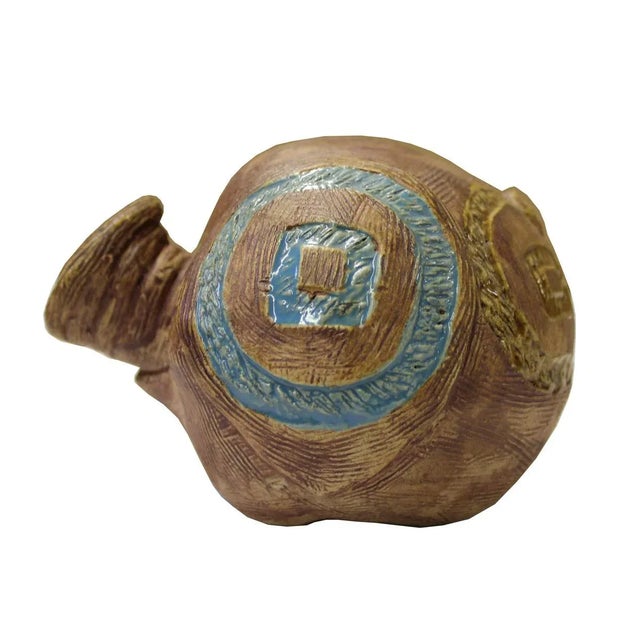 Asian Modern Oriental Ceramic Pig Figure For Sale - Image 3 of 6