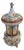 Musical Carousel in Earthenware and Silver-Plated Metal Reuge, 1960 For Sale