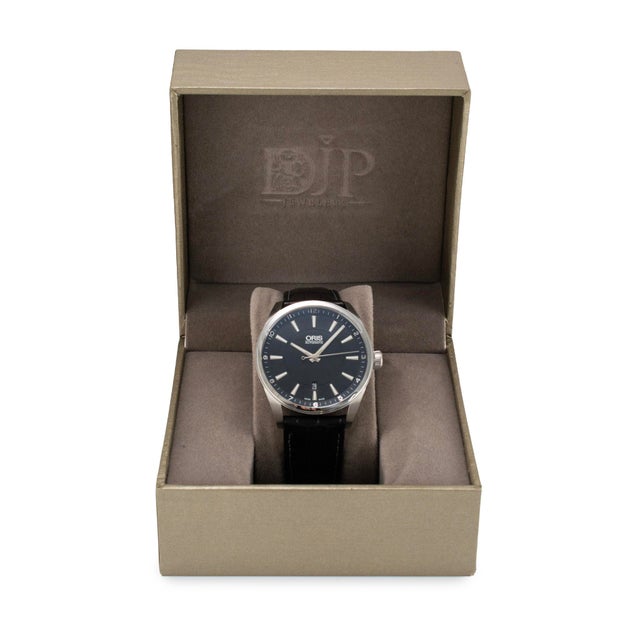 Metal Oris Artix Date 42mm 0173376424034-0752181fc Black Dial Steel Automatic Watch For Sale - Image 7 of 8