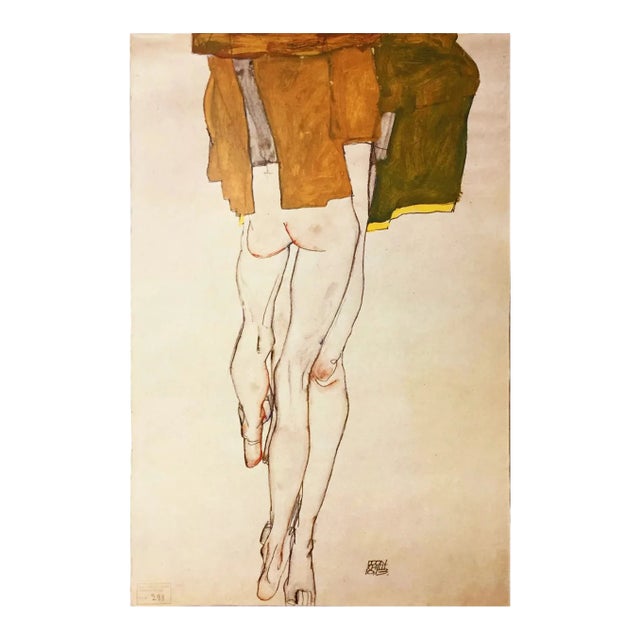 1981 Egon Schiele 20 Erotic Drawings Half Nude Torsos Standing For Sale