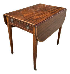 Antique Georgian Mahogany Inlaid Pembroke Table, 1830