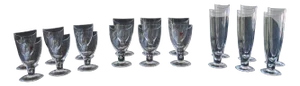 Italian Glassware Set by Carlo Moretti, 1990s, Set of 18
